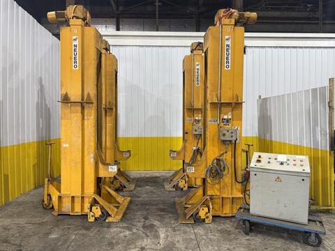 60 Ton, Neuero/Railquip #3275, mobile jack lift set, (4) 15 Ton jacks, 102" lift, 1999 - Image 1