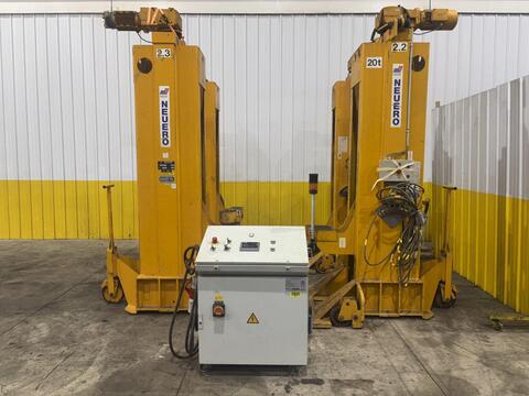 80 Ton, Neuero/Railquip #3277, mobile jack lift set, (4) 20 Ton jacks, 78" lift, 63" travel, 2002 - Image 5