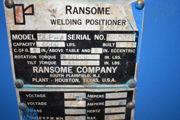 5000 lb. Ransome, welding positioners - Image 4