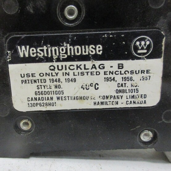 15 Amps, Westinghouse, QNBL1015, Miniature Circuit Breaker, 120 VAC, 1-pole, (2 available) - Image 2