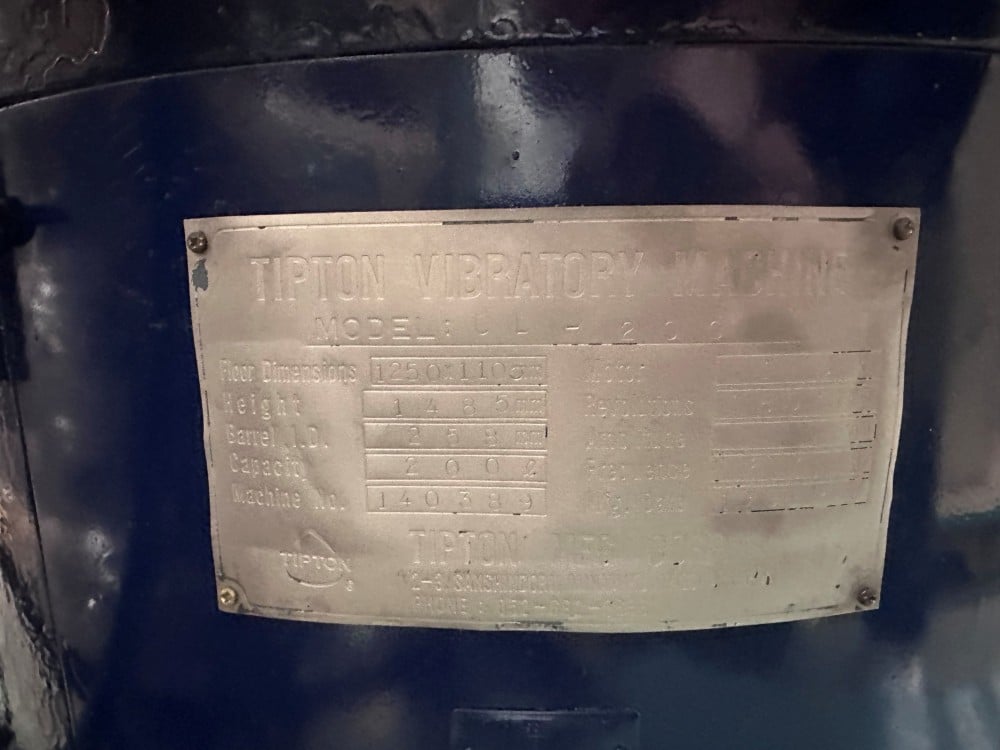 Tipton #CL-200, 3 cu. ft. Vibratory Bowls, 3 ea available - Image 2