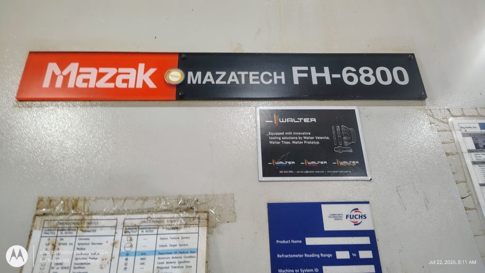 Mazak Mazatech #FH-6800, Horizontal Machining Center, 2005 - MUST SELL NOW - Image 4