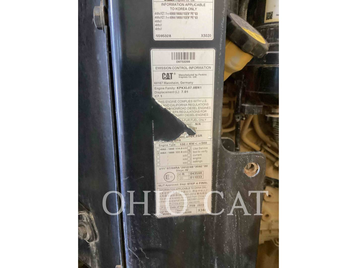 Cat 930M, Wheel Loader, 6730 hours, S/N: KTG05129, 2019 - Image 8