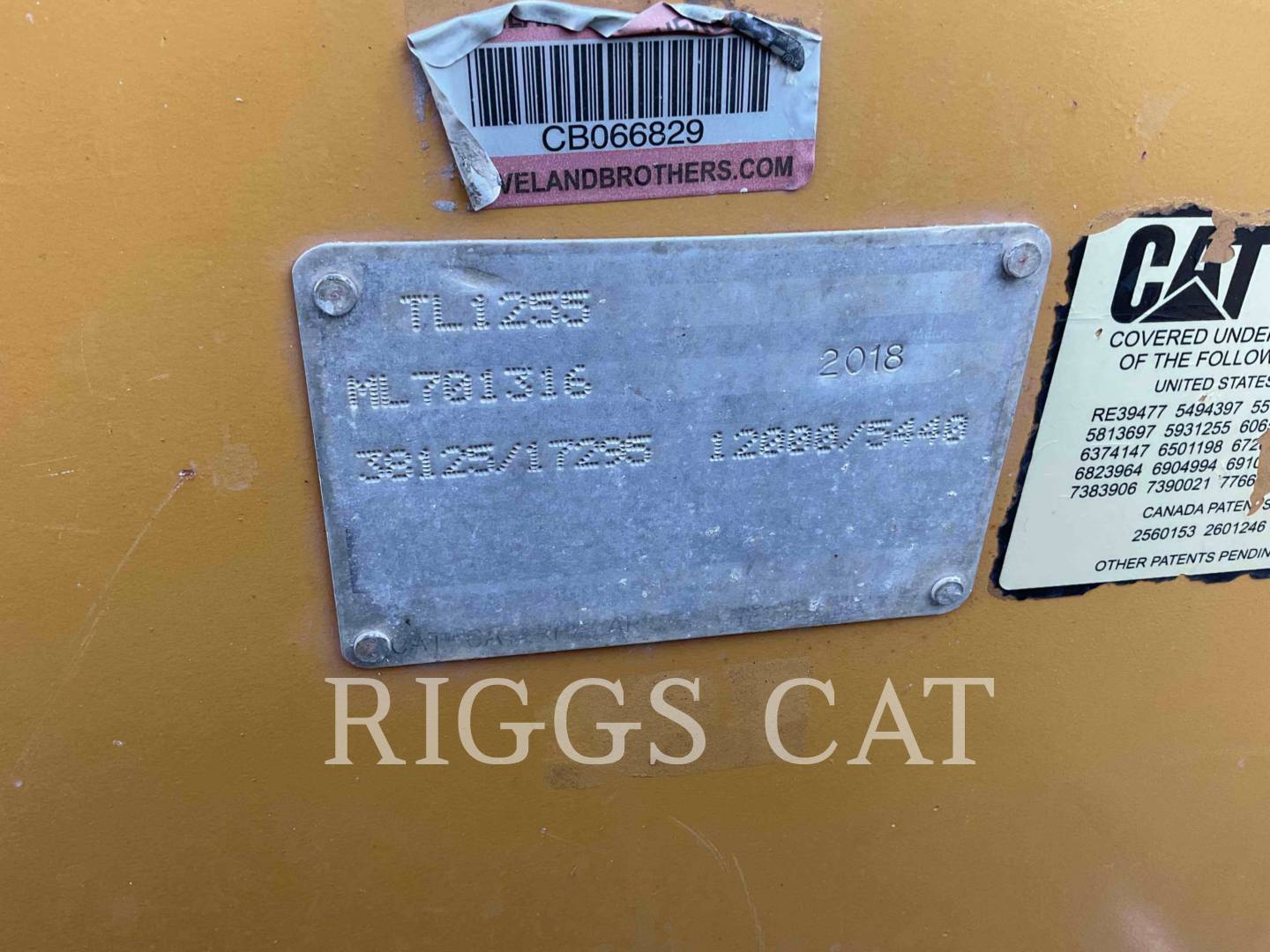 Cat TL1255D, Telehandler, 4776 hours, S/N: ML701316, 2018 - Image 6