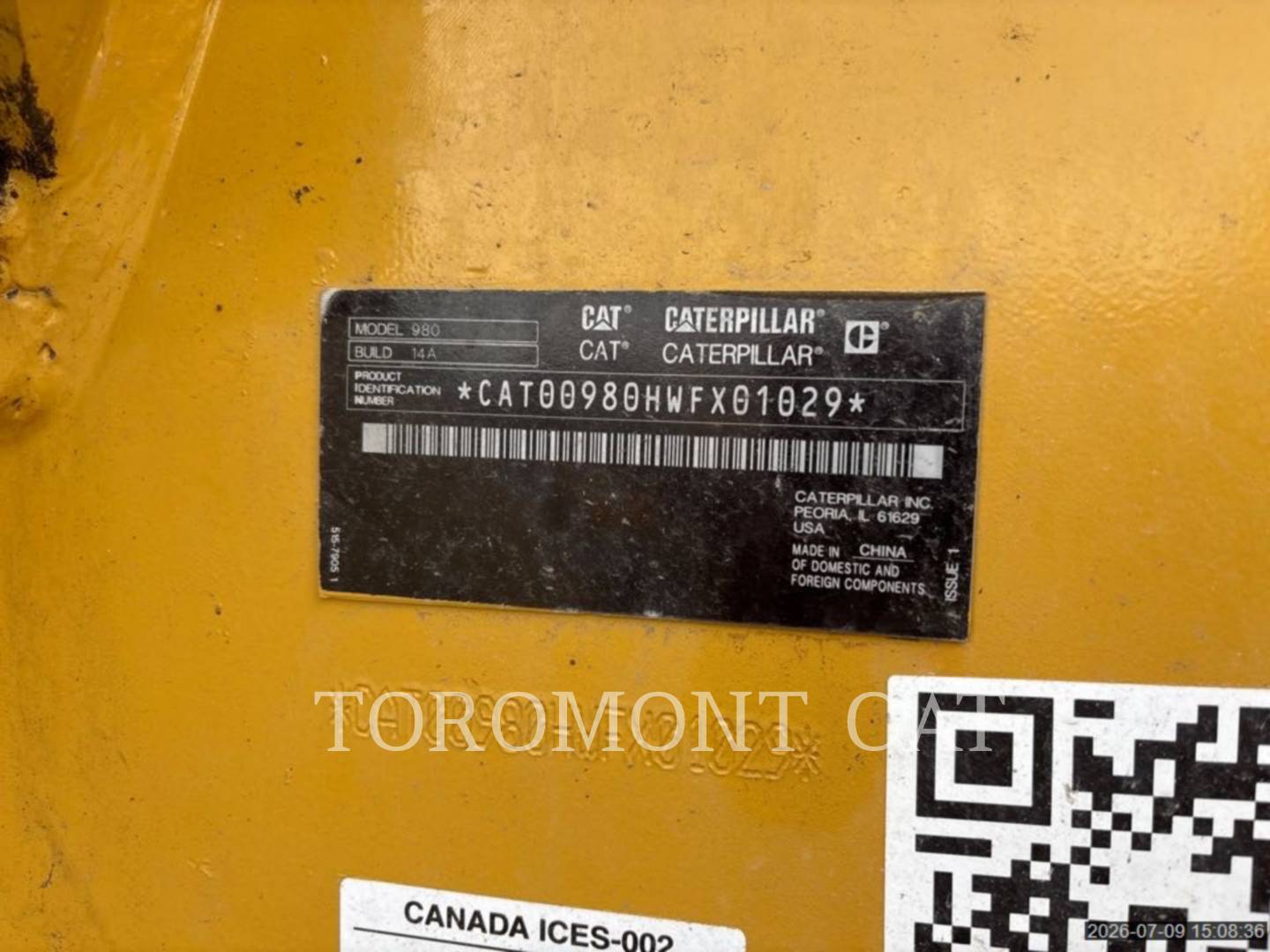Cat 980-14, Wheel Loader, 2398 hours, S/N: WFX01029, 2023 - Image 6