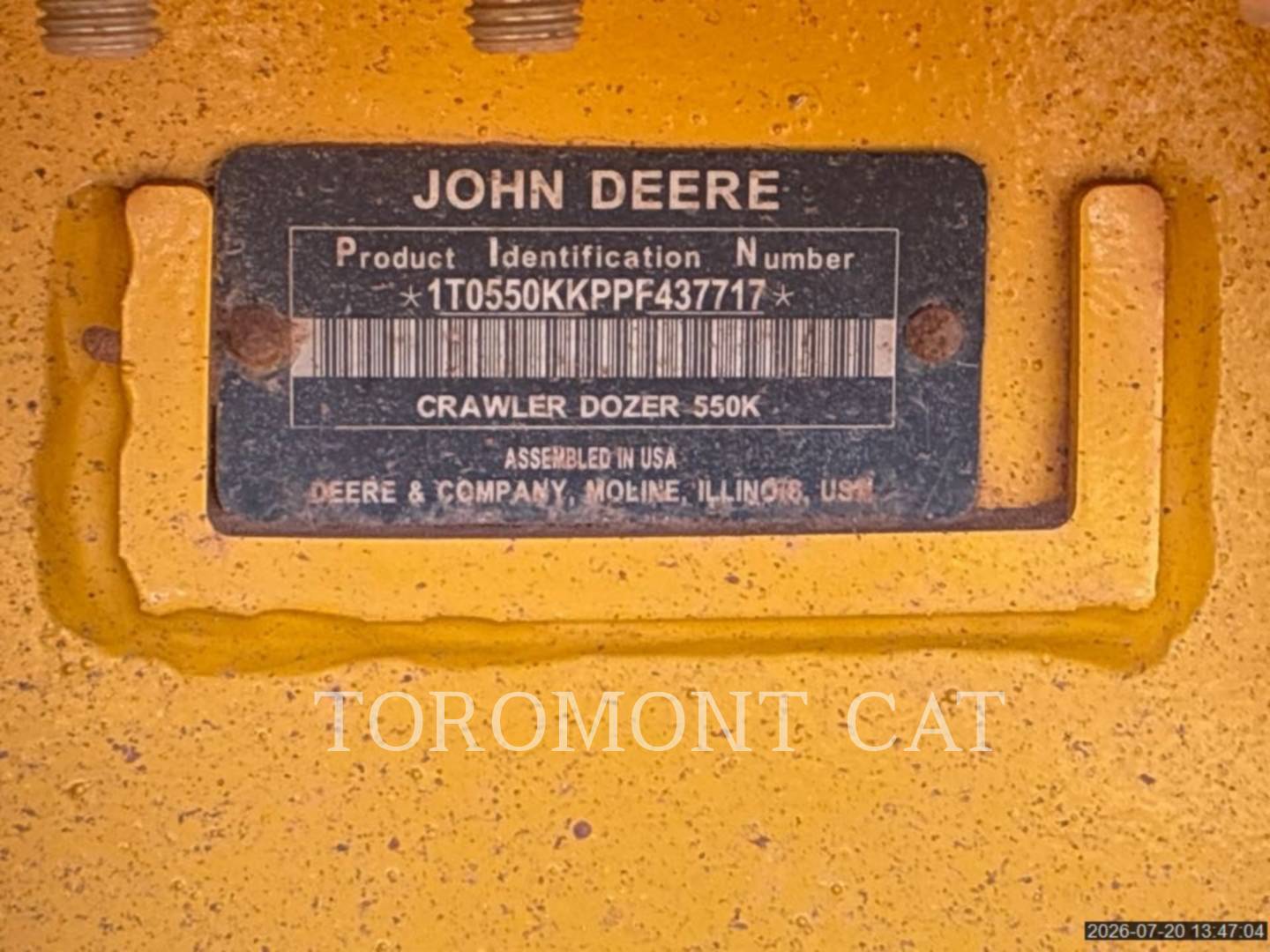 Deere & Co 550K, 3270 hours, S/N: F437717, 2023 - Image 6