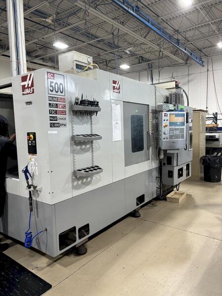 Haas #EC-500, CNC horizontal machining center, 70 automatic tool changer, 32" X, 20" Y, 28" Z, 12000 RPM - Image 1