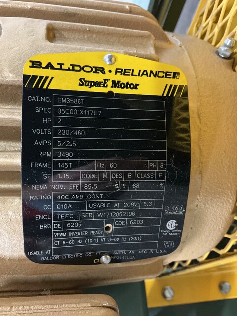3000 cfm, New York Blower #ARR-9D, 16" tube axial fan, 2 HP, new - Image 6