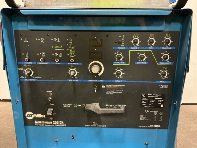 Miller #903726 Syncrowave 250 DX tig welder, 200/230/460 V., 1 phase - Image 10