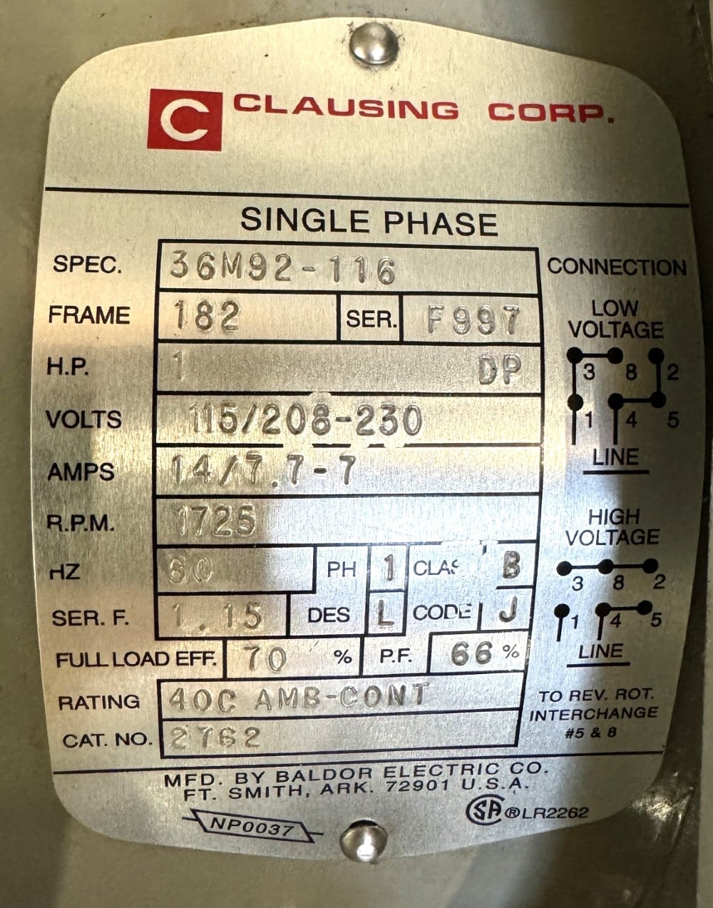 20" Clausing #2221, Single Spindle Drill, 300-2000 RPM, 22" x 19" Table, 1 HP, 1 Phase - Image 9
