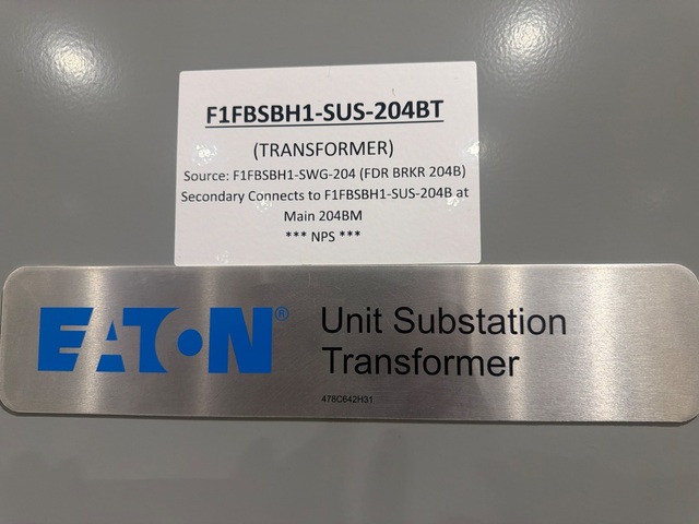 1250/1667 KVA 24900 Primary, 208Y/120 Secondary, Eaton, substation transformer, new, 2019 - Image 2
