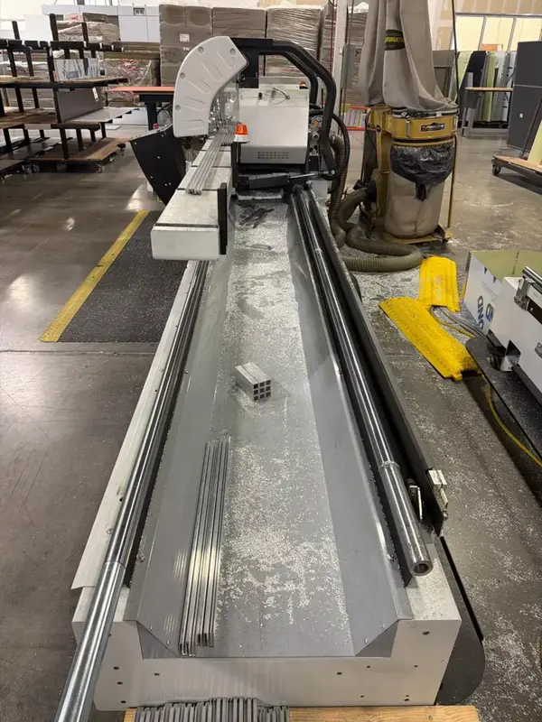 21.6" FOM Industries #Blitz-Alva-550-Theta, CNC double head miter saw, saw blade head with automatic - Image 6