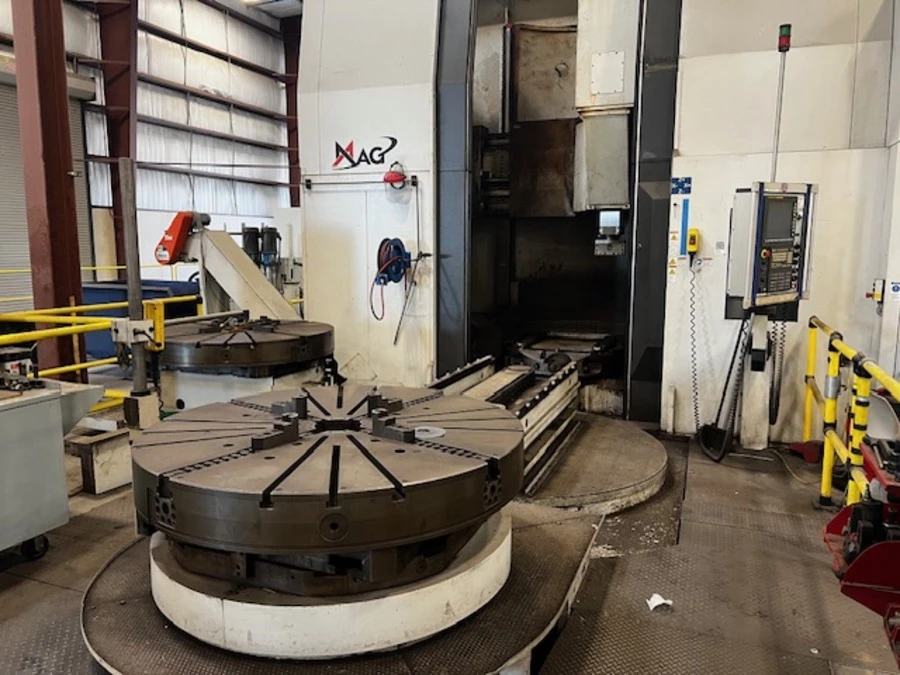 MAG #VTC-1600, CNC Vertical Boring Mill, 63" chuck, 78.7" swing, 68.89" ram stroke, C-axis live tooling, 450 - Image 1