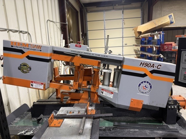 12.75" x 12.75" HEM Saw #H90A-C, automatic horizontal band saw, 3 HP, 154" blade, 0-24" bar feed, carbide - Image 2