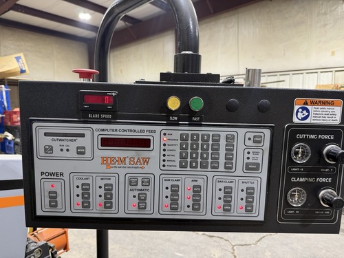 12.75" x 12.75" HEM Saw #H90A-C, automatic horizontal band saw, 3 HP, 154" blade, 0-24" bar feed, carbide - Image 3