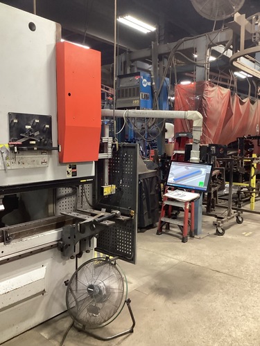 176 Ton, Bystronic #Xact-160, CNC press brake, 10' overall, 18.9" open, 8.66" stroke, 16.5" throat, 4-axis - Image 6