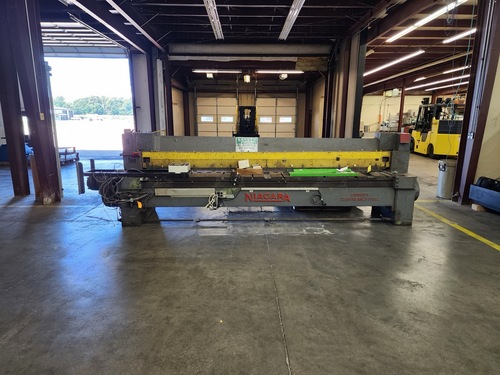 12 gauge x 12' Niagara #612, mechanical power squaring shear, CNC Back Gauge, 5 HP, 65 SPM, front sheet - Image 2