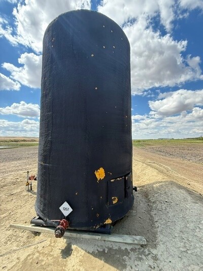 400 bbl Nusco, Double Wall Coated Storage Tank, 12' diameter x 20' tall tank, 2005 - Image 1