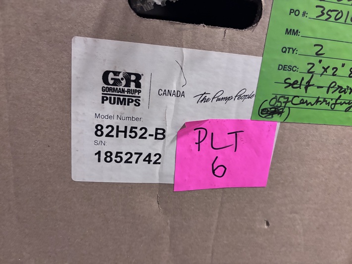 200 GPM @ 225' TDH, Gorman Rupp #82H52-B, Single Stage Centrifugal Transfer Pump, 2" suction x 2" discharge - Image 4