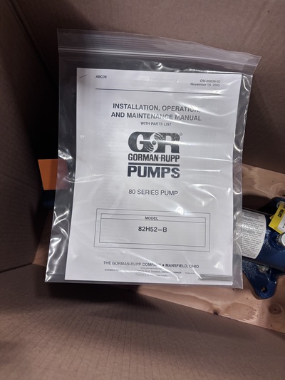 200 GPM @ 225' TDH, Gorman Rupp #82H52-B, Single Stage Centrifugal Transfer Pump, 2" suction x 2" discharge - Image 7