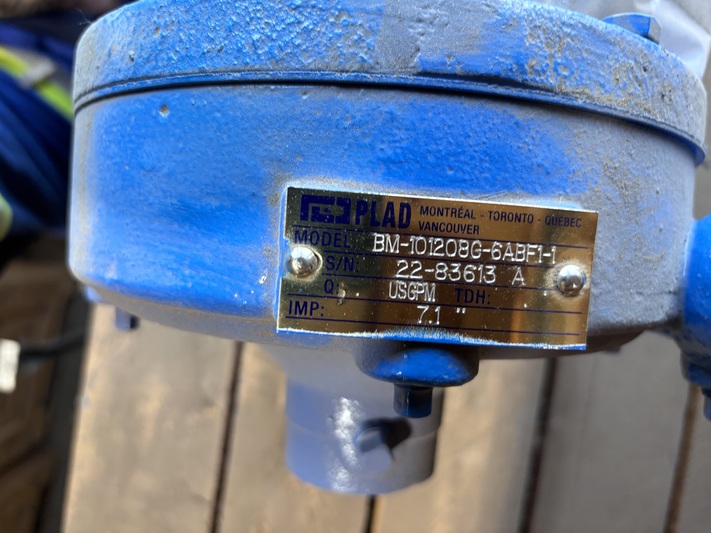 PLAD Equipment #BM-101208G-6ABF1-1, Single Stage Centrifugal Transfer Pump, 1.25" suction x 1" discharge - Image 4