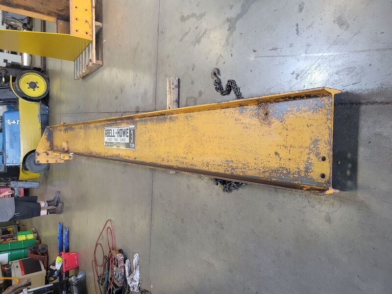 3 Ton, Abell-Howe, jib crane, 20' arm, 16' span, 10' under beam - Image 8