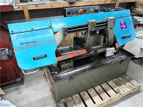 10" Round, 5" x 18" Rectangle Capacity, Peerless #Champ-VII, horizontal band saw, 45° miter cutting pivot - Image 1