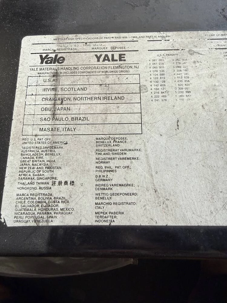 2,000 lb. Yale #NTA030SA, Electric Forklift, 220" load height, 2008 - Image 4