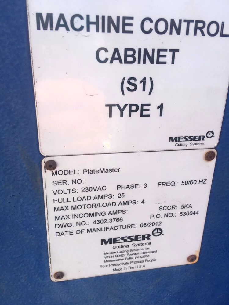 Messer #PlateMaster, CNC Plasma Cutting System, 8' x 20' table, Hypertherm HPR800XD Plasma, Messer Global - Image 8