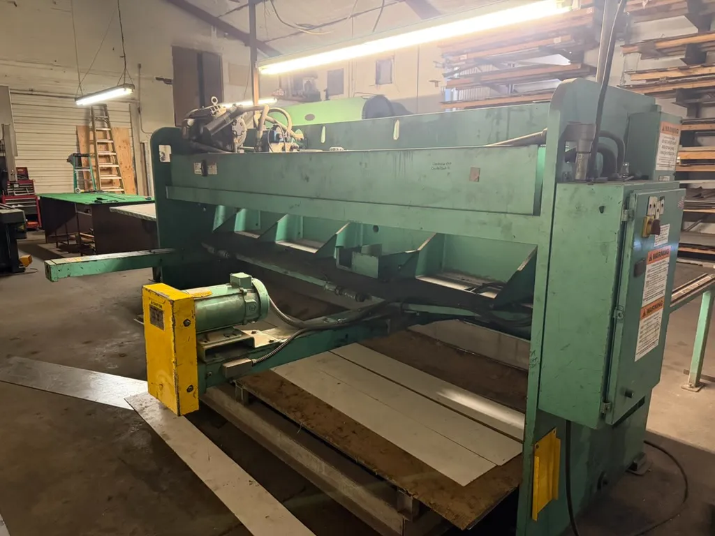 1/4" x 10' Piranha #M-14/-10, Power Squaring Shear, 36" back gauge, 5' squaring arm - Image 2