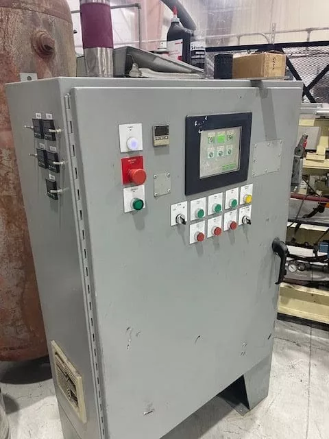 Brown #2525, Thermoformer, 25" x 25" max. mold size, 72" oven, 72 ton trim press, 1998 - Image 9
