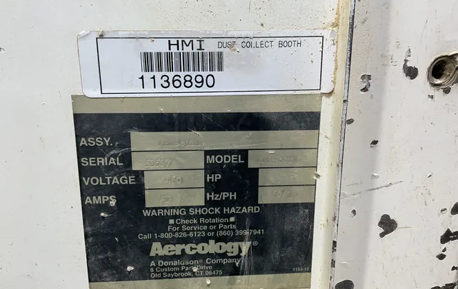 Aercology #Aerbooth, Dust Collect Booth, 5 HP, 460 V., 3 phase - Image 8