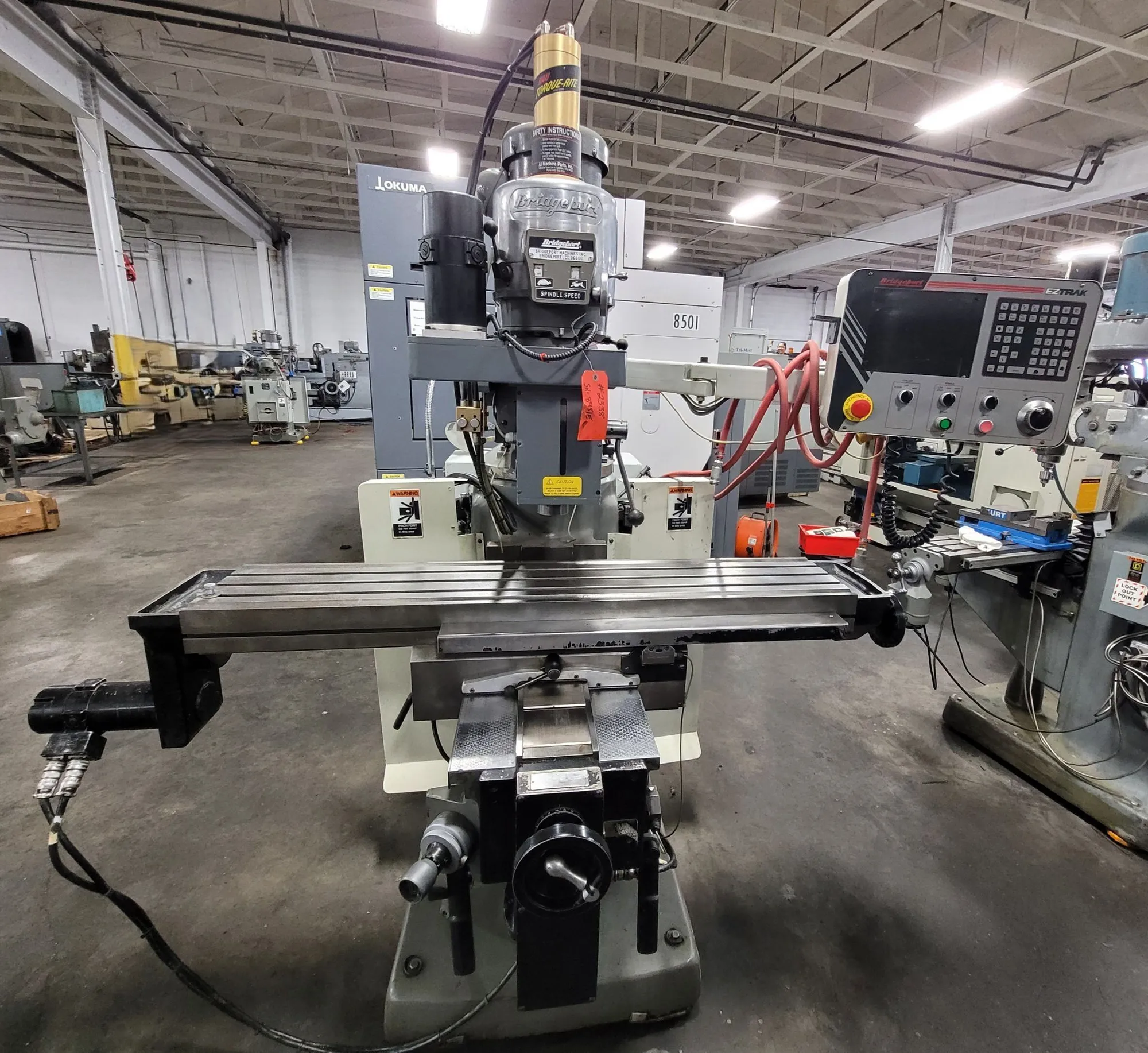 Bridgeport #EZ-Trak-II, CNC Vertical Mill, 2 HP, 4,200 RPM, 11" x 58" Table - Image 1