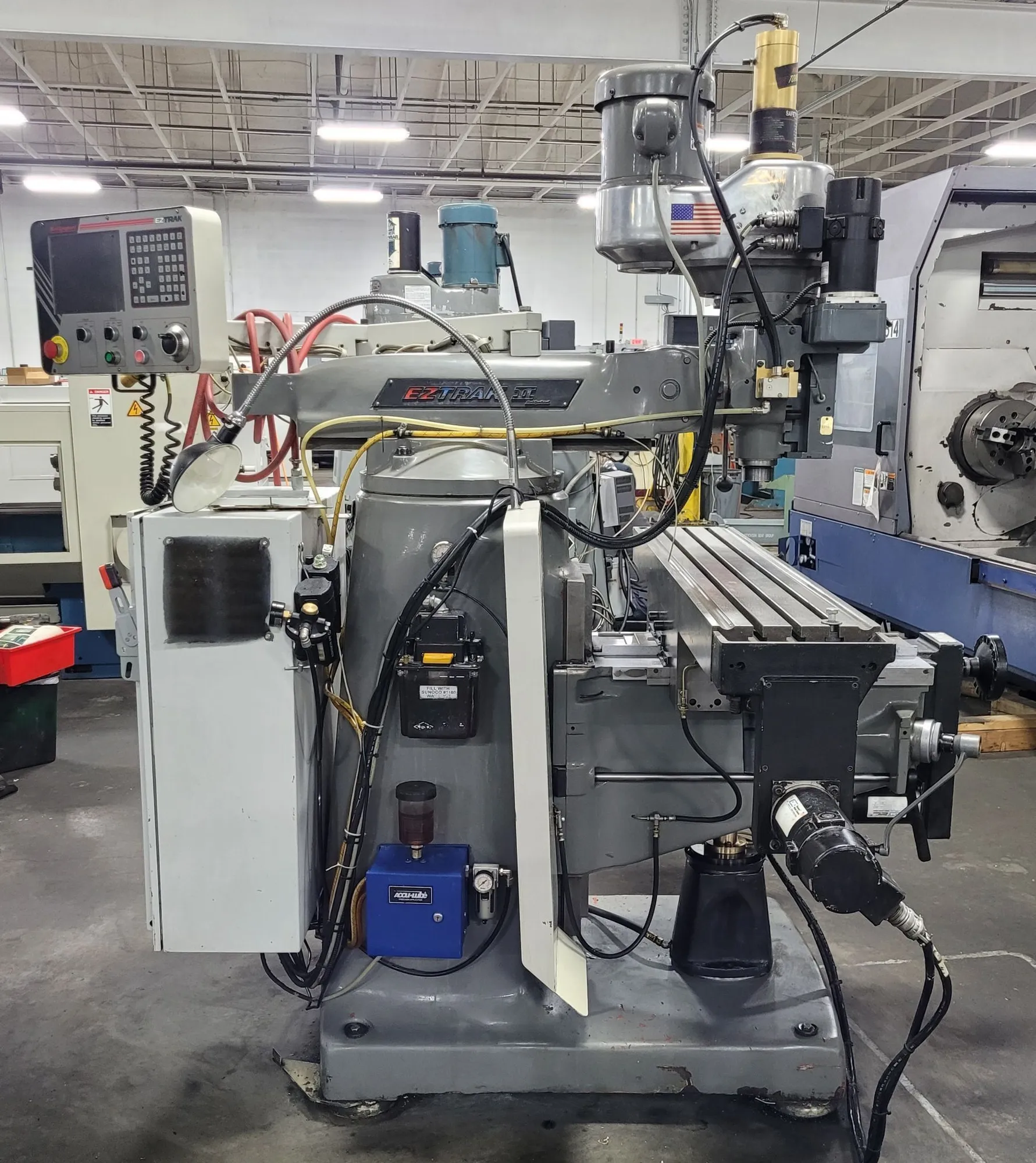 Bridgeport #EZ-Trak-II, CNC Vertical Mill, 2 HP, 4,200 RPM, 11" x 58" Table - Image 3