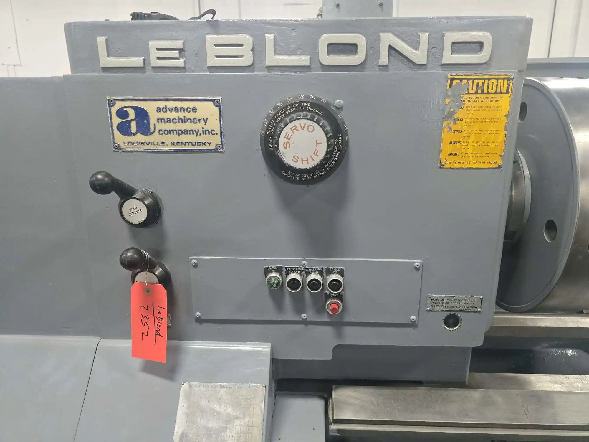 24"/26" x 75" LeBlond #Regal-24, Servo Shift Engine Lathe, 15 HP, 1,700 RPM, 2.125" Bore, 28" Max Swing, 18" - Image 2