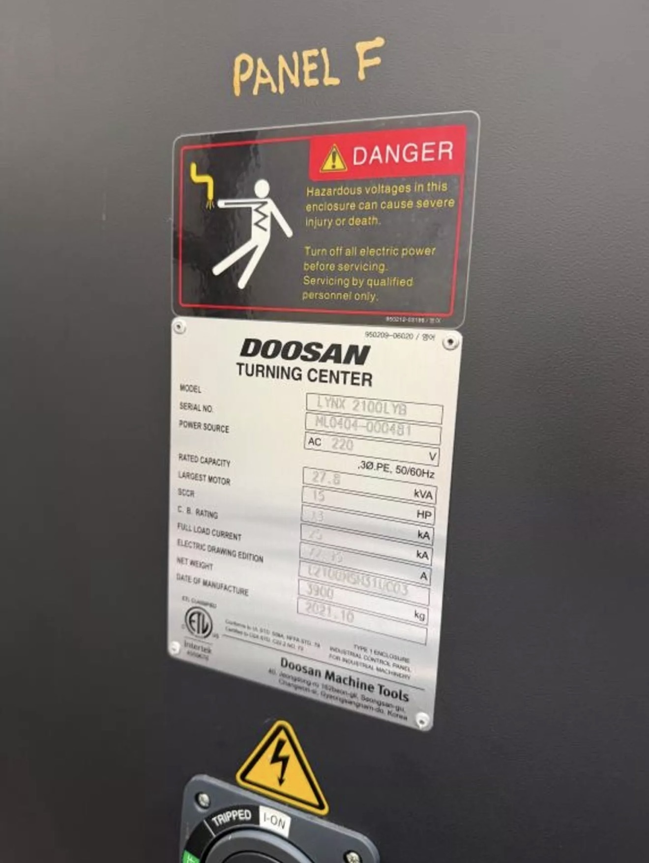 Daewoo Doosan #Lynx-2100LYA, CNC Turning Center, 23.6" swing, 8" chuck, 2.6" bar, 20 HP, 4500 RPM, Fanuc - Image 8