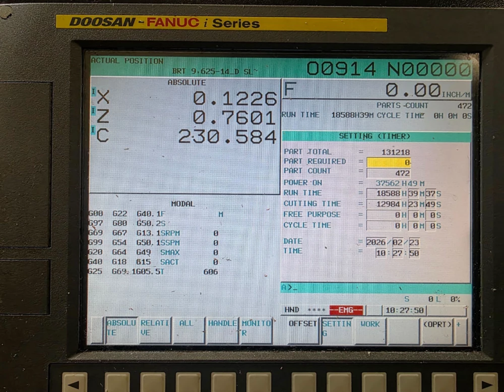 Daewoo Doosan #Puma-400LMB, CNC lathe, 30.3" swing, 4.5" bar, 18" chuck, 78.8" centers, 22" turning diameter - Image 4