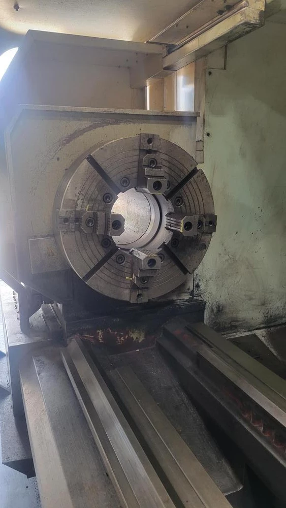 Hankook #Protec-9NC, CNC lathe, 37.4" swing, 9.8" bar, 24" chuck, 157" centers, 8 station turret, Fanuc - Image 4