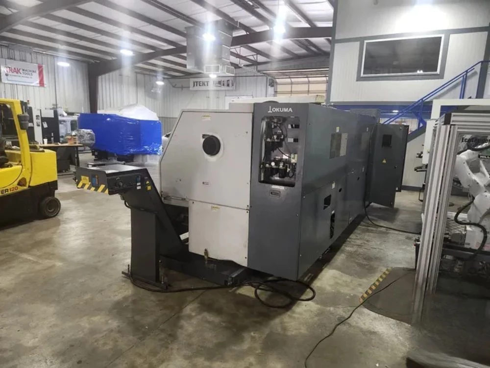 Okuma #LB-35II, CNC lathe, 27" swing, 6" bar, 20" chuck, 118" centers, 18" turning diameter, 12 station - Image 3