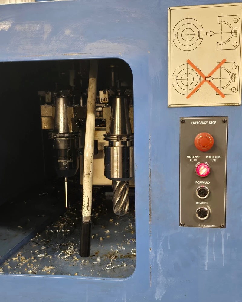 Mazak #AJV-60/120, vertical machining center, 120" X, 60" Y, 30" Z, 6,000 RPM, 60 automatic tool changer, CAT - Image 7