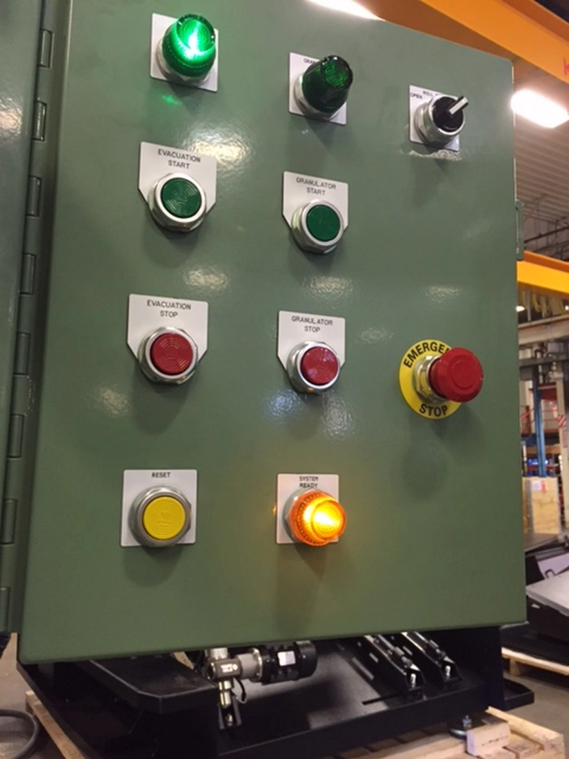 18" x 36" Conair #CW1836, granulator, 5 rotor knives, 2 bed knives, 75 HP, 460 V., 3 Phase, 2019 - Image 6