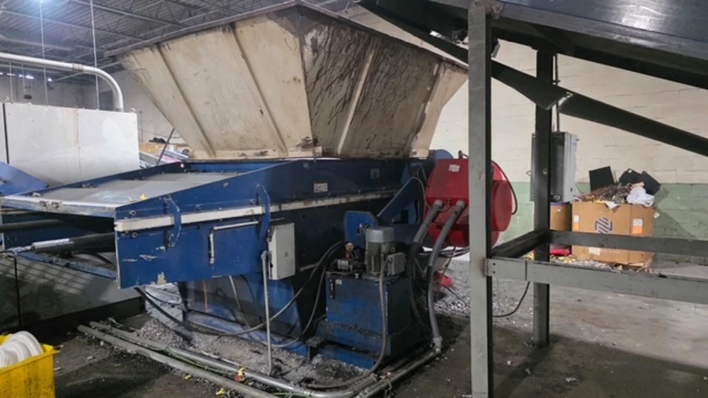 Vecoplan #RG-62/125-SPK-T, heavy duty single shaft shredder, 63" x 80" hopper opening, 24.4" rotor diameter - Image 1