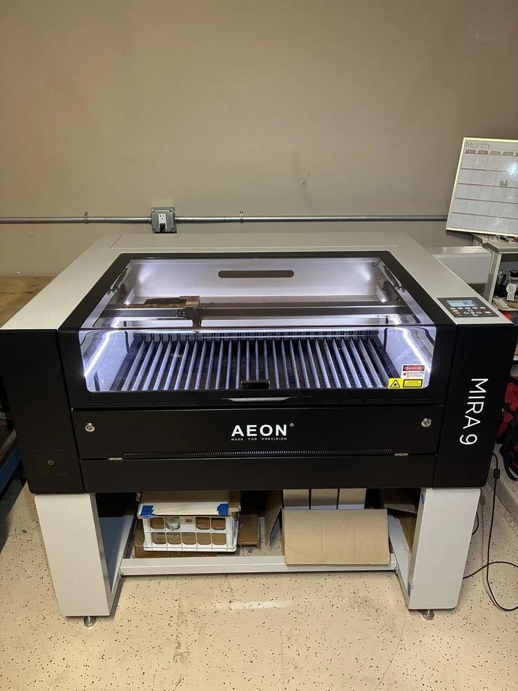 Aeon #Mira-9, 100 watt laser engraver, 35-1/2" x 23-5/8" work area, 5-7/8" Z travel, Ruida DSP control, 1,000 - Image 1