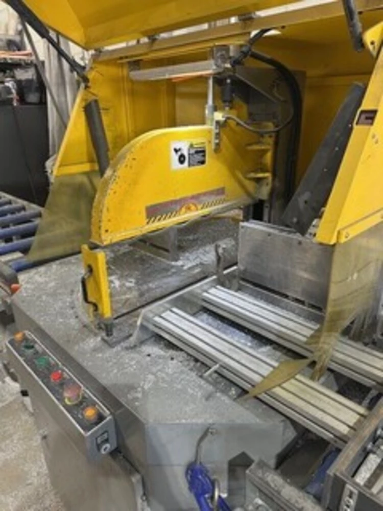 24" Pat Mooney #PMI-20-24, cold saw, 7.8" x 14.6" capacity, 2000 RPM, 7.5 HP, 60° double miter, 2016 - Image 4