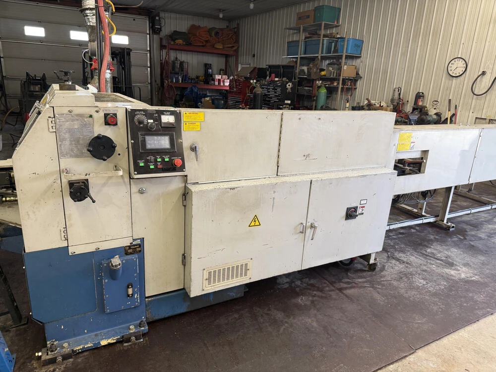 3.54" Tsune #TK5M-90PL, carbide cold saw, 1535-4000 RPM, 15 HP, 26.38" magazine, 7.87" cut-off length, 2002 - Image 1