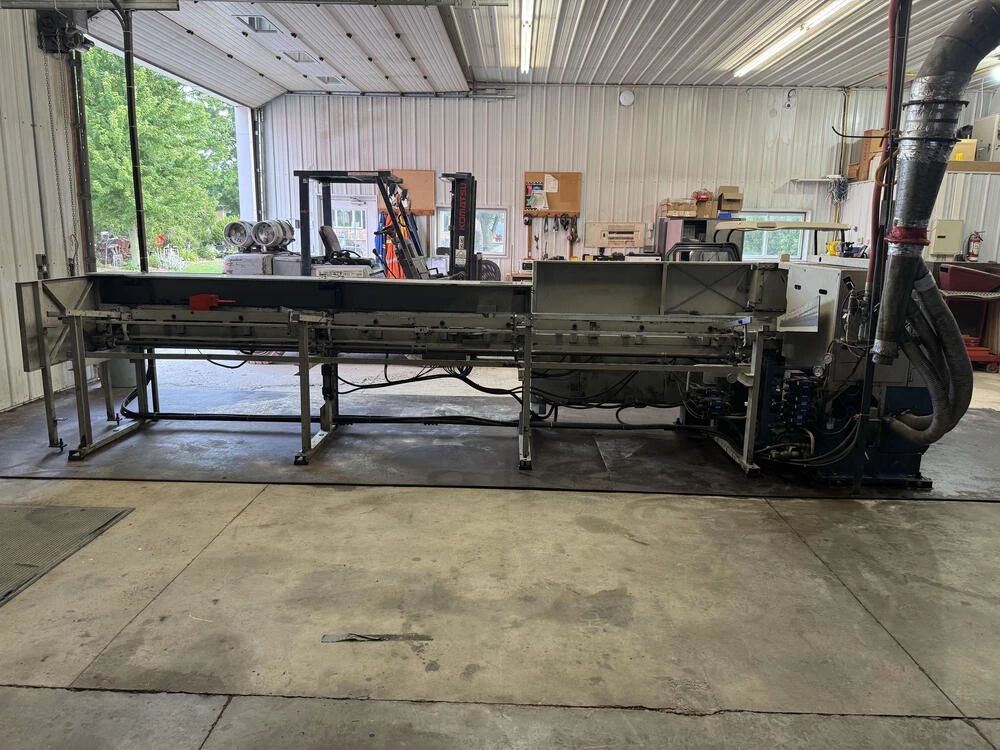 3.54" Tsune #TK5M-90PL, carbide cold saw, 1535-4000 RPM, 15 HP, 26.38" magazine, 7.87" cut-off length, 2002 - Image 4