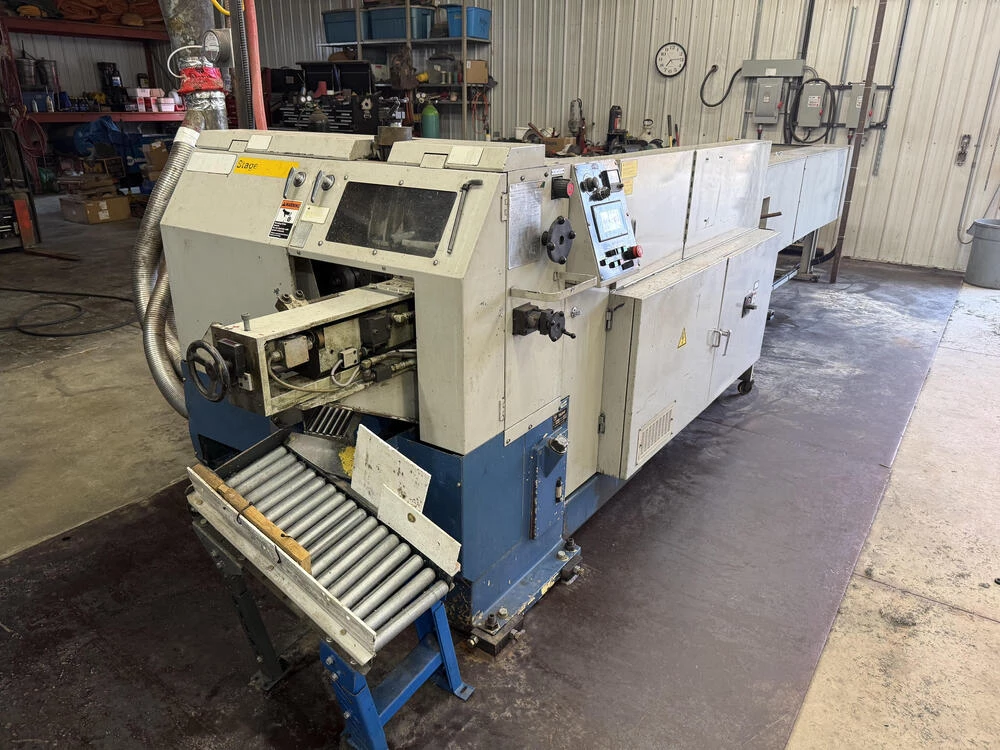 3.54" Tsune #TK5M-90PL, carbide cold saw, 1535-4000 RPM, 15 HP, 26.38" magazine, 7.87" cut-off length, 2002 - Image 5