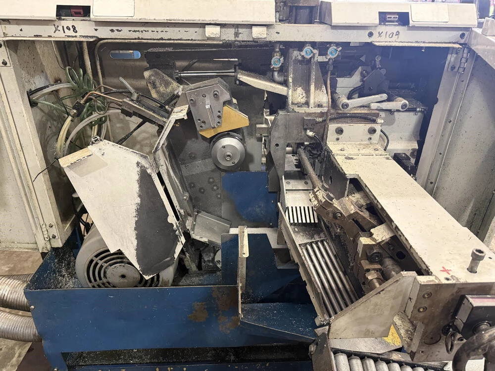 3.54" Tsune #TK5M-90PL, carbide cold saw, 1535-4000 RPM, 15 HP, 26.38" magazine, 7.87" cut-off length, 2002 - Image 8