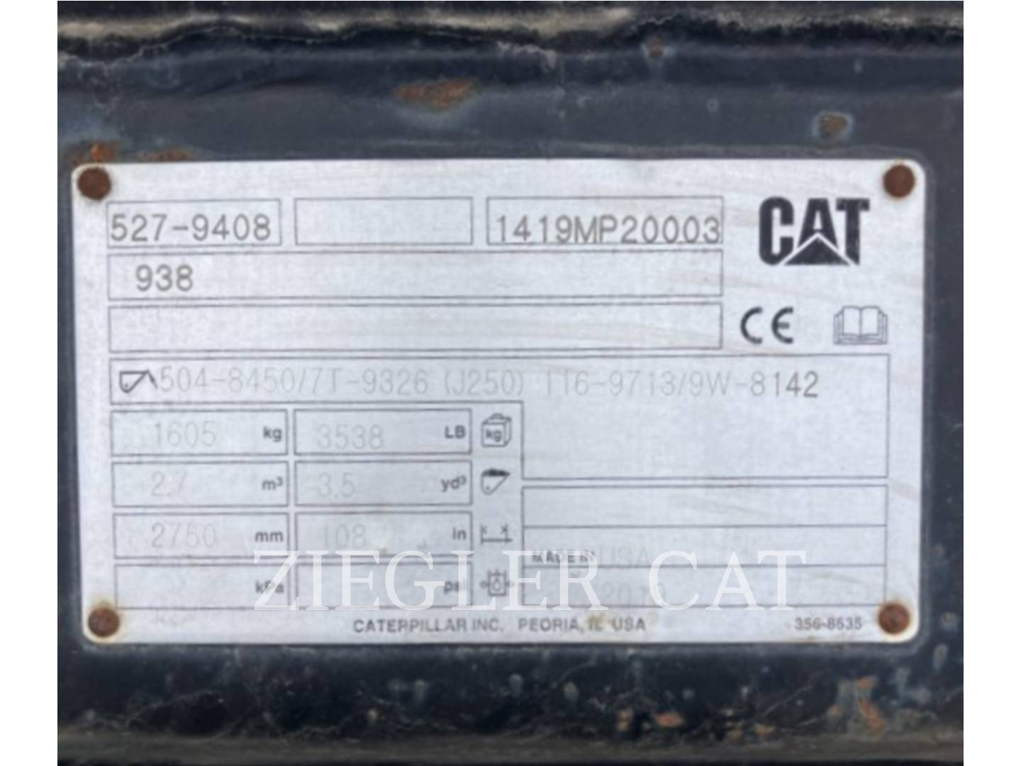 Caterpillar 926-938 WHEEL LOADER BUCKET FUSION MULTI PURPOSE, Bucket, S/N: 1419MP20003, - Image 4