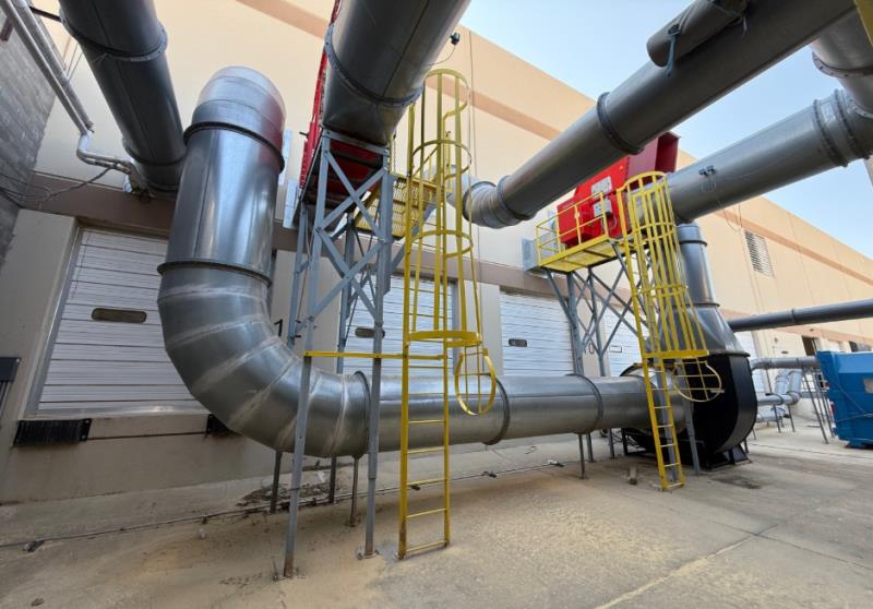 40000 cfm Nederman #NFKZ-3000, baghouse dust collector, 7,320 sq.ft., (400) filter bags, 200 HP, 2014 - Image 3